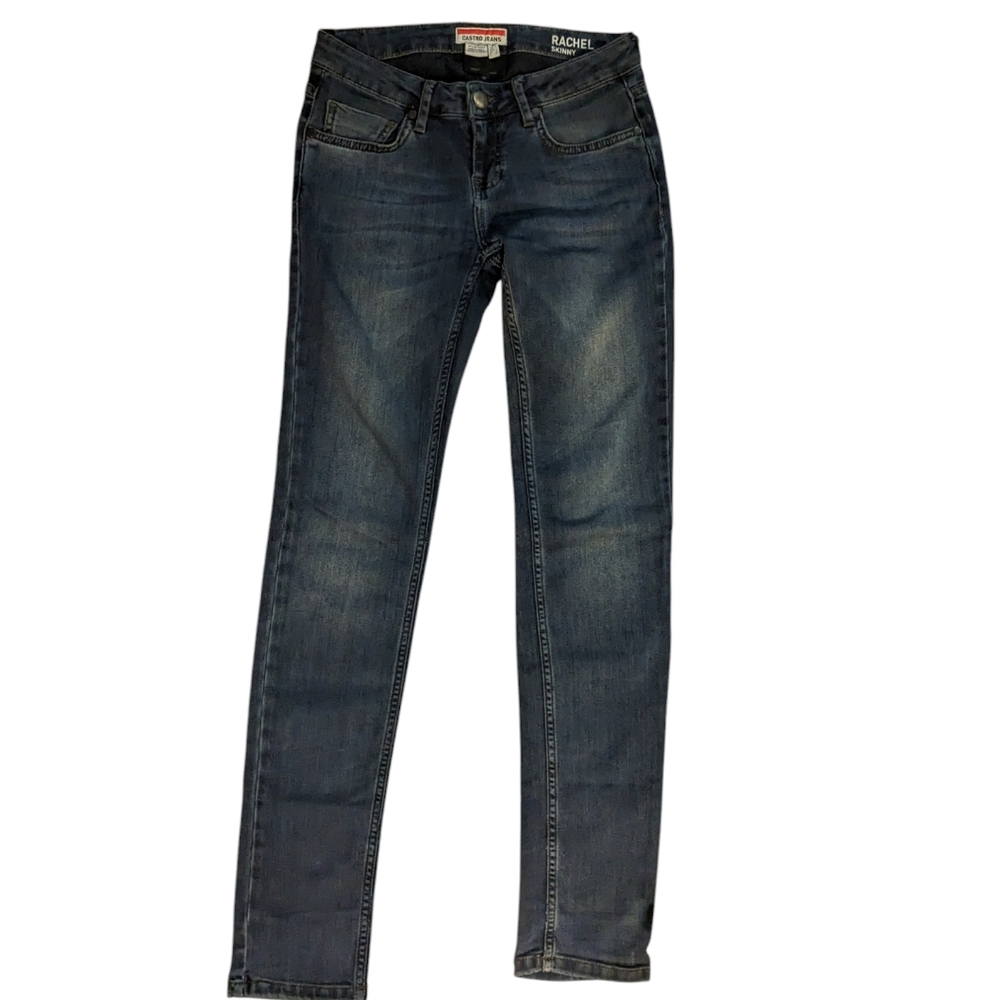 CASTRO Jeans RACHEL Skinny Cotton/Polyester Straight Leg Denim US 7 Euro 34